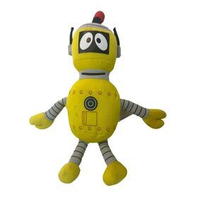 Yo Gabba Gabba Plex Robot Plush 9-inch Spin Master Stuffed Animal IMPERFECT